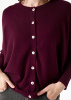 Batwing Cardigan - Merlot - Simply Rye