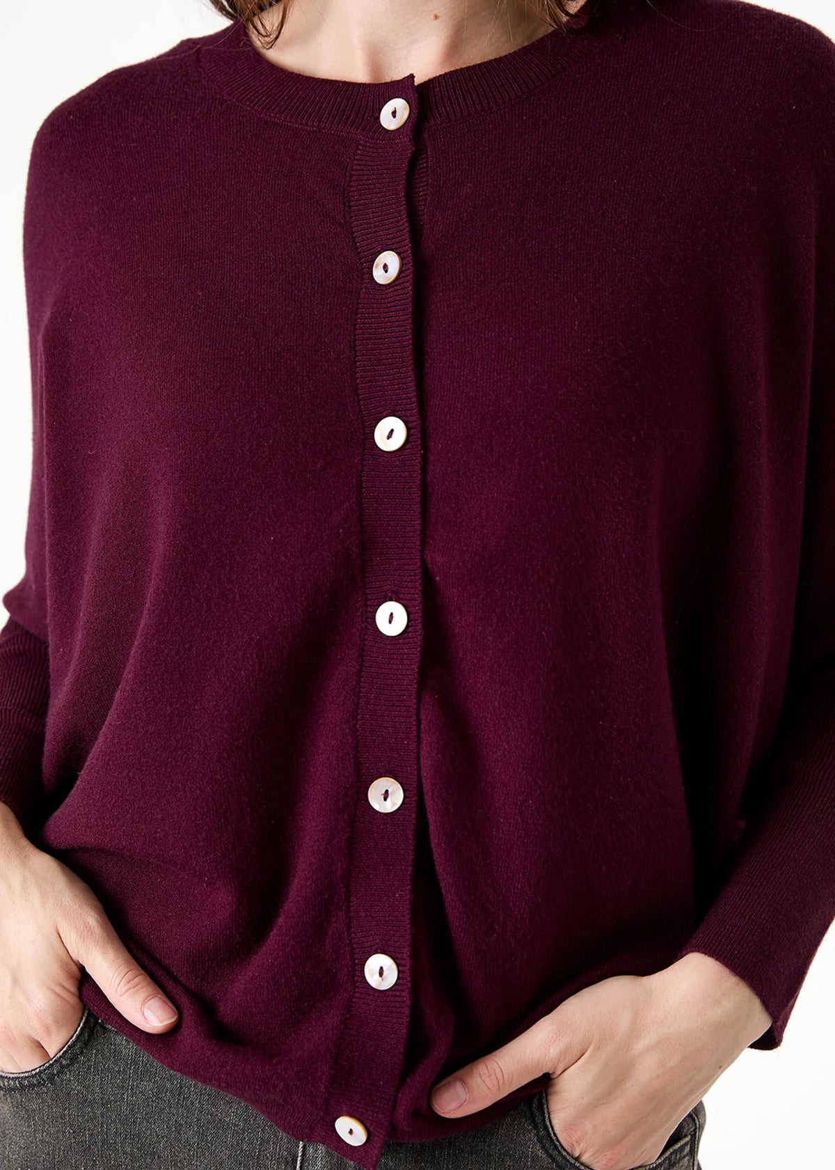 Batwing Cardigan - Merlot - Simply Rye