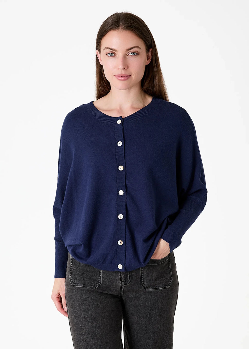 Batwing Cardigan - Navy - Simply Rye