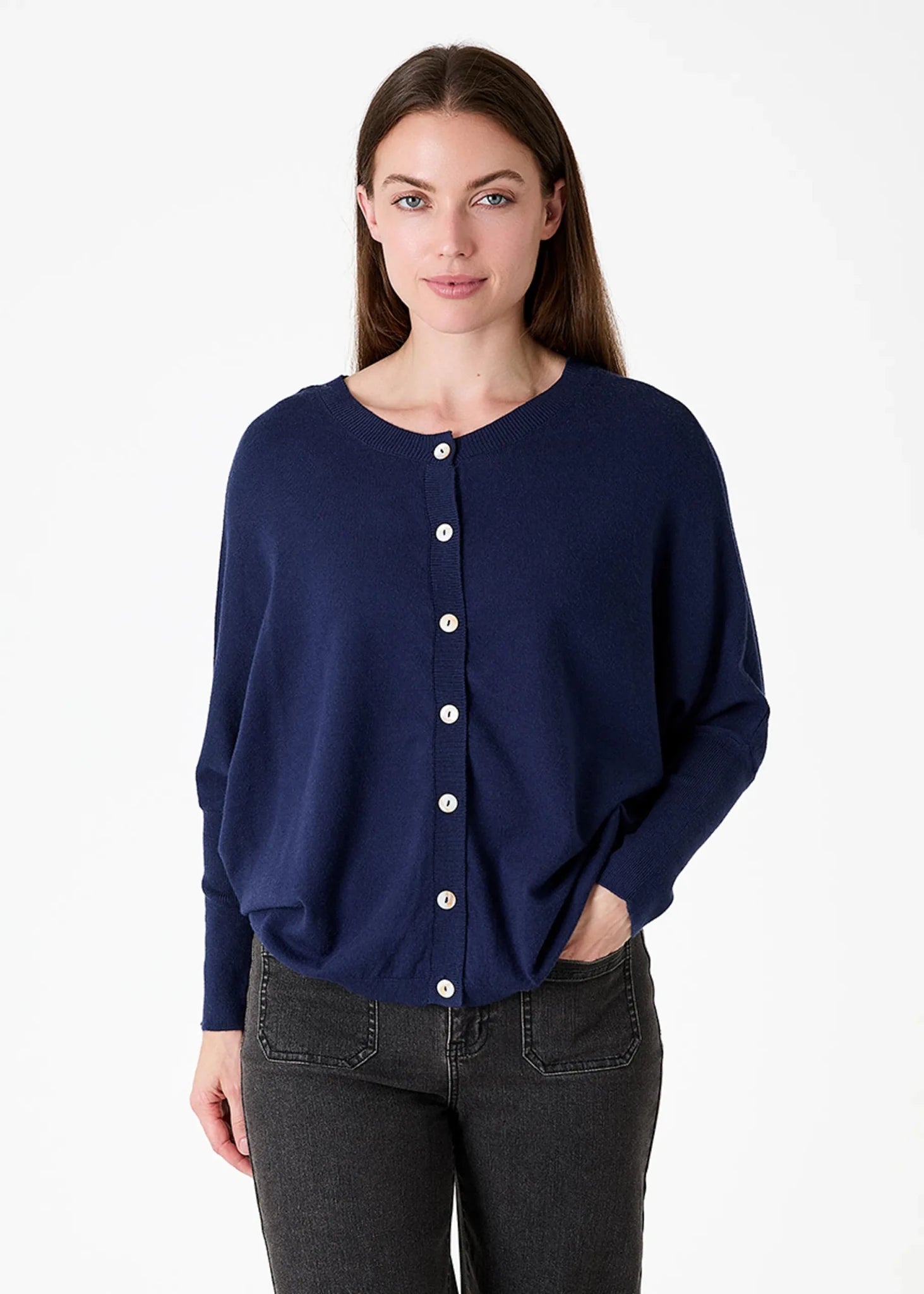 Batwing Cardigan - Navy - Simply Rye