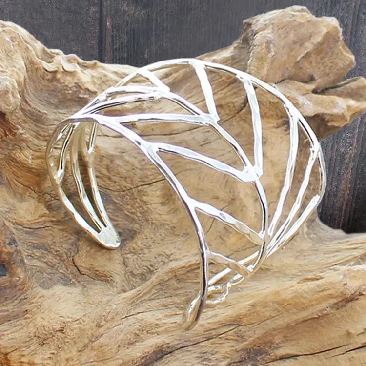 Beaten Leaf Cuff Bracelet - Simply Rye