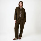 Boxy Cotton Twill Jacket - Khaki - Simply Rye