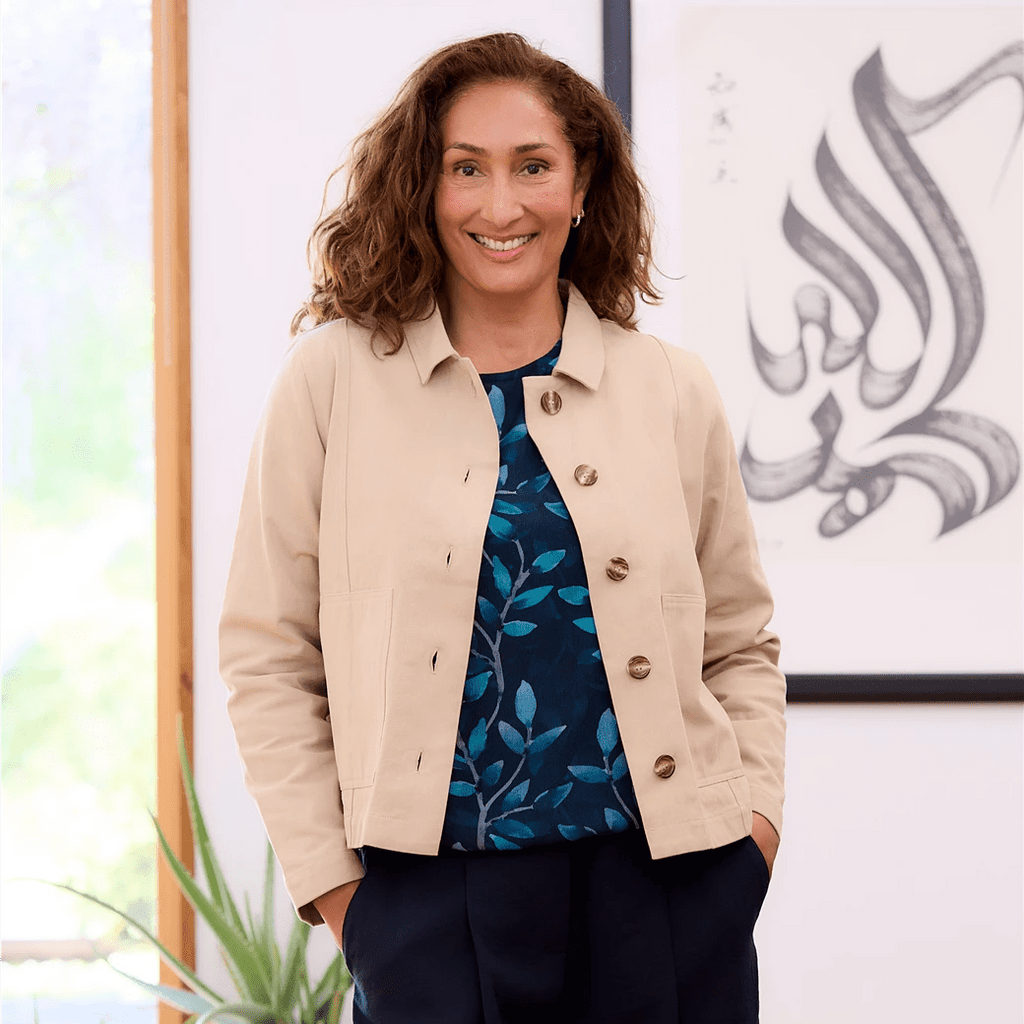 Boxy Cotton Twill Jacket - Stone - Simply Rye