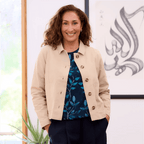 Boxy Cotton Twill Jacket - Stone - Simply Rye