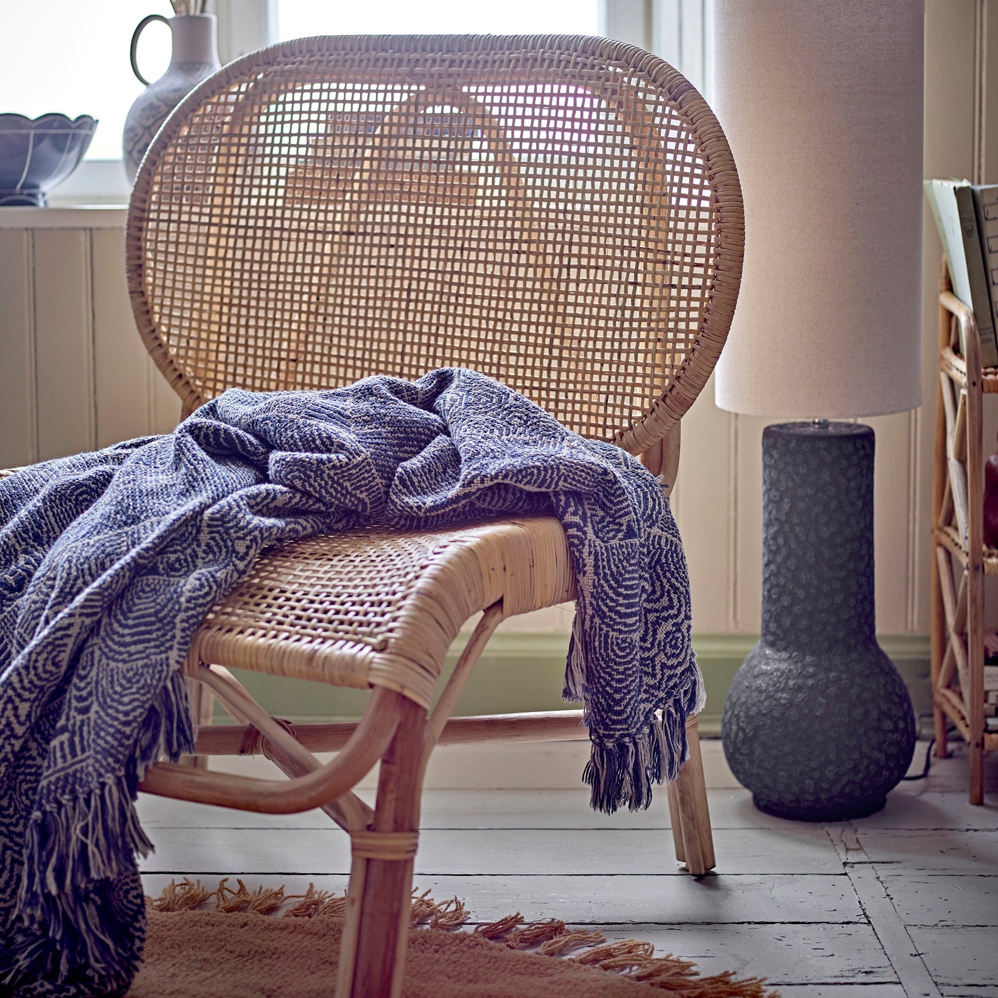 Bresso Throw - Blue - Simply Rye