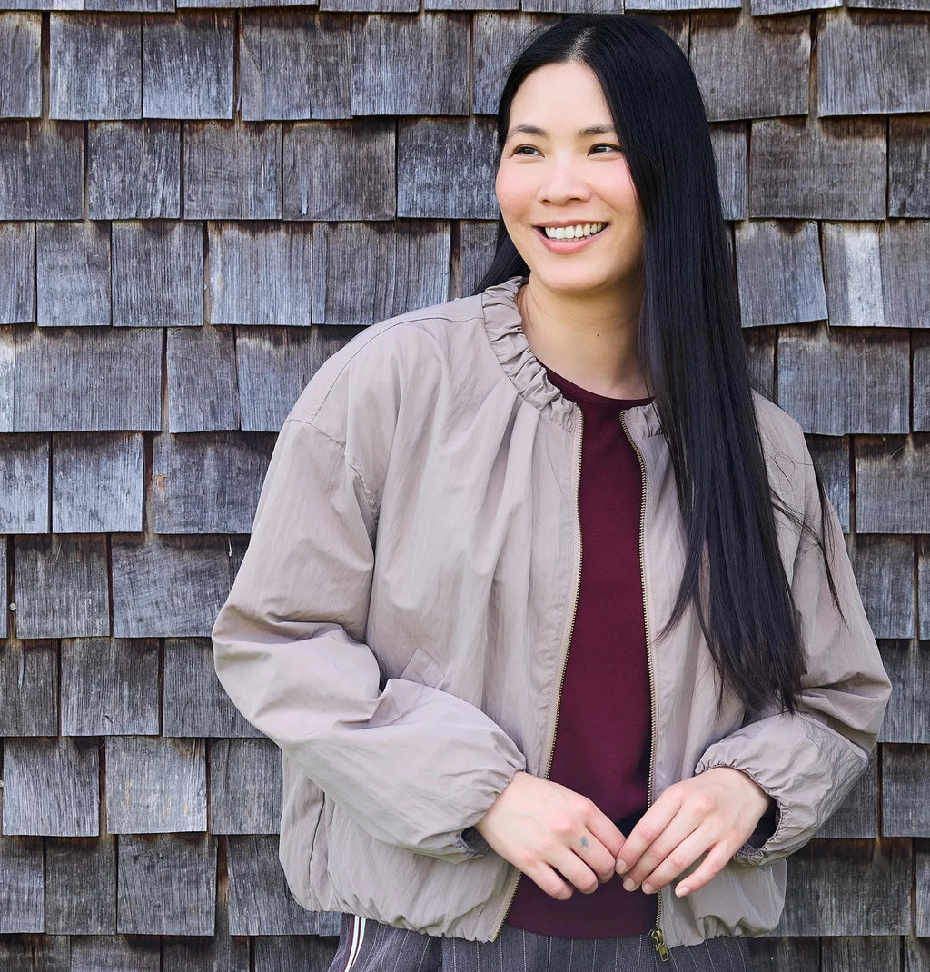 Bubble Hem Bomber Jacket - Mink - Simply Rye