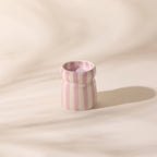 Cabana Striped Ceramic Candle - Grecian Sand (Lavender/Pink) - Simply Rye