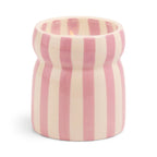 Cabana Striped Ceramic Candle - Grecian Sand (Lavender/Pink) - Simply Rye