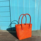 Camille Tote Bag - Coral Orange - Simply Rye