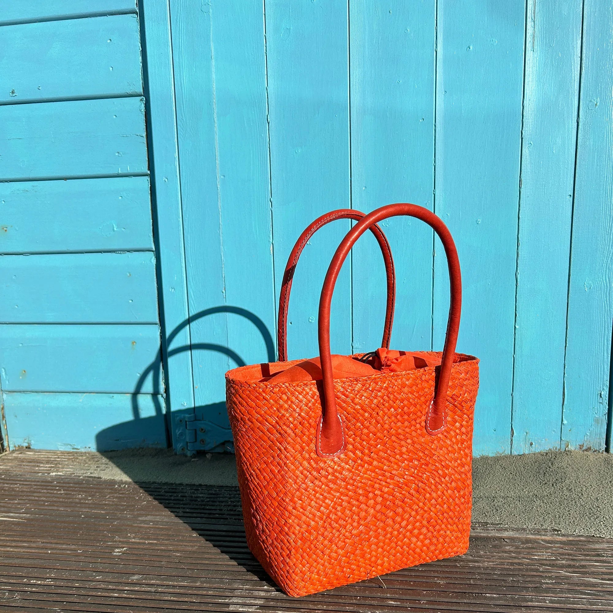 Camille Tote Bag - Coral Orange - Simply Rye