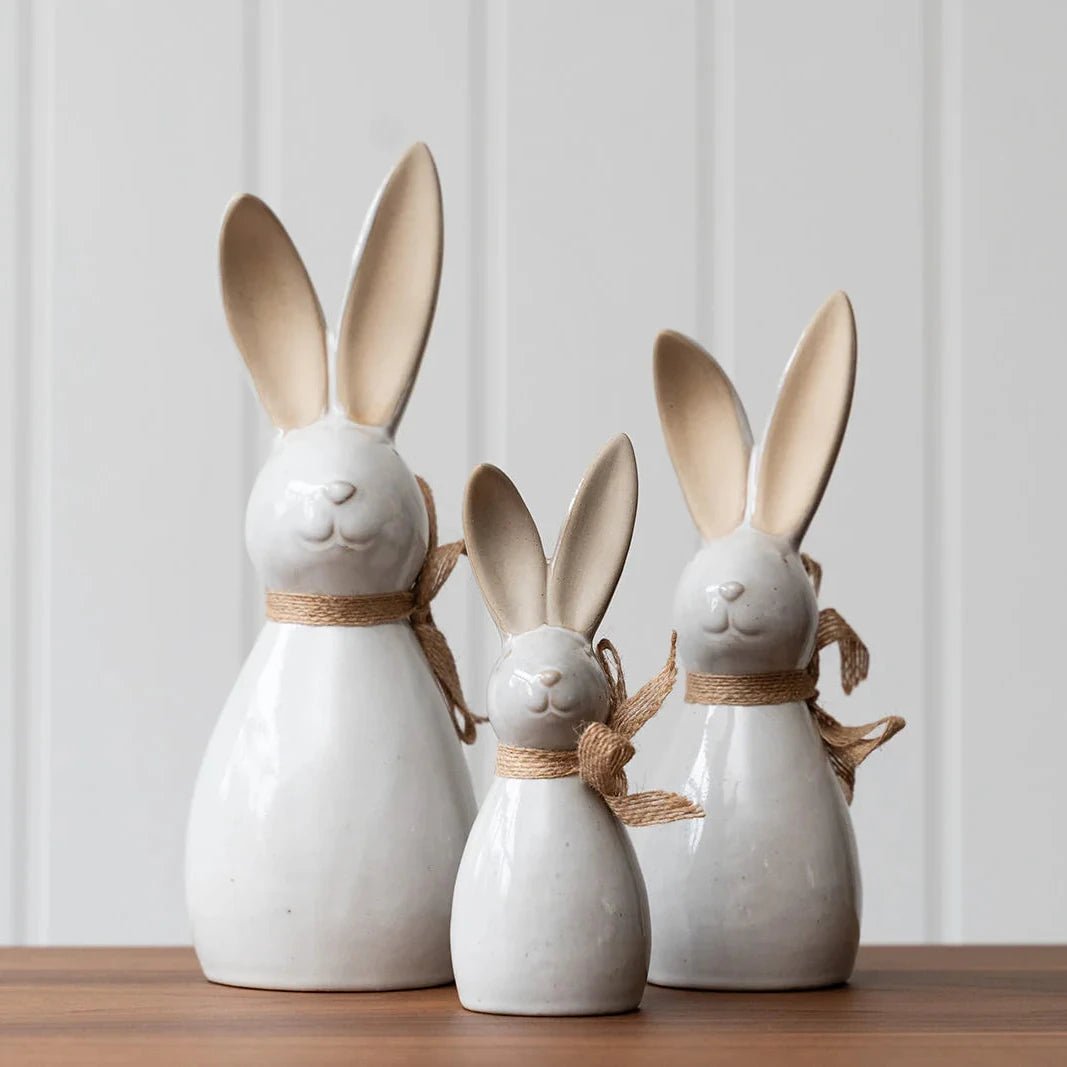 Ceramic Bunny with Bow - Simply Rye
