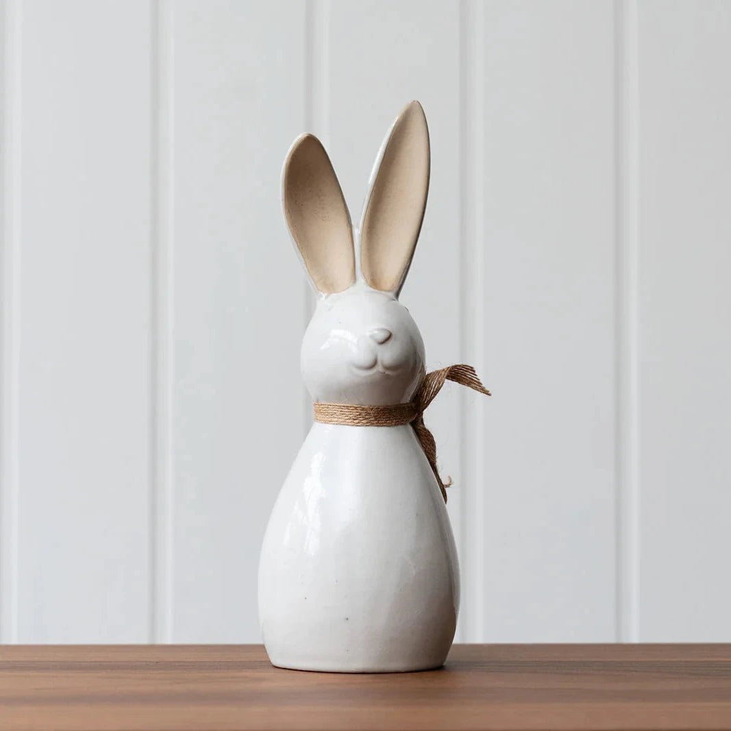 Ceramic Bunny with Bow - Simply Rye