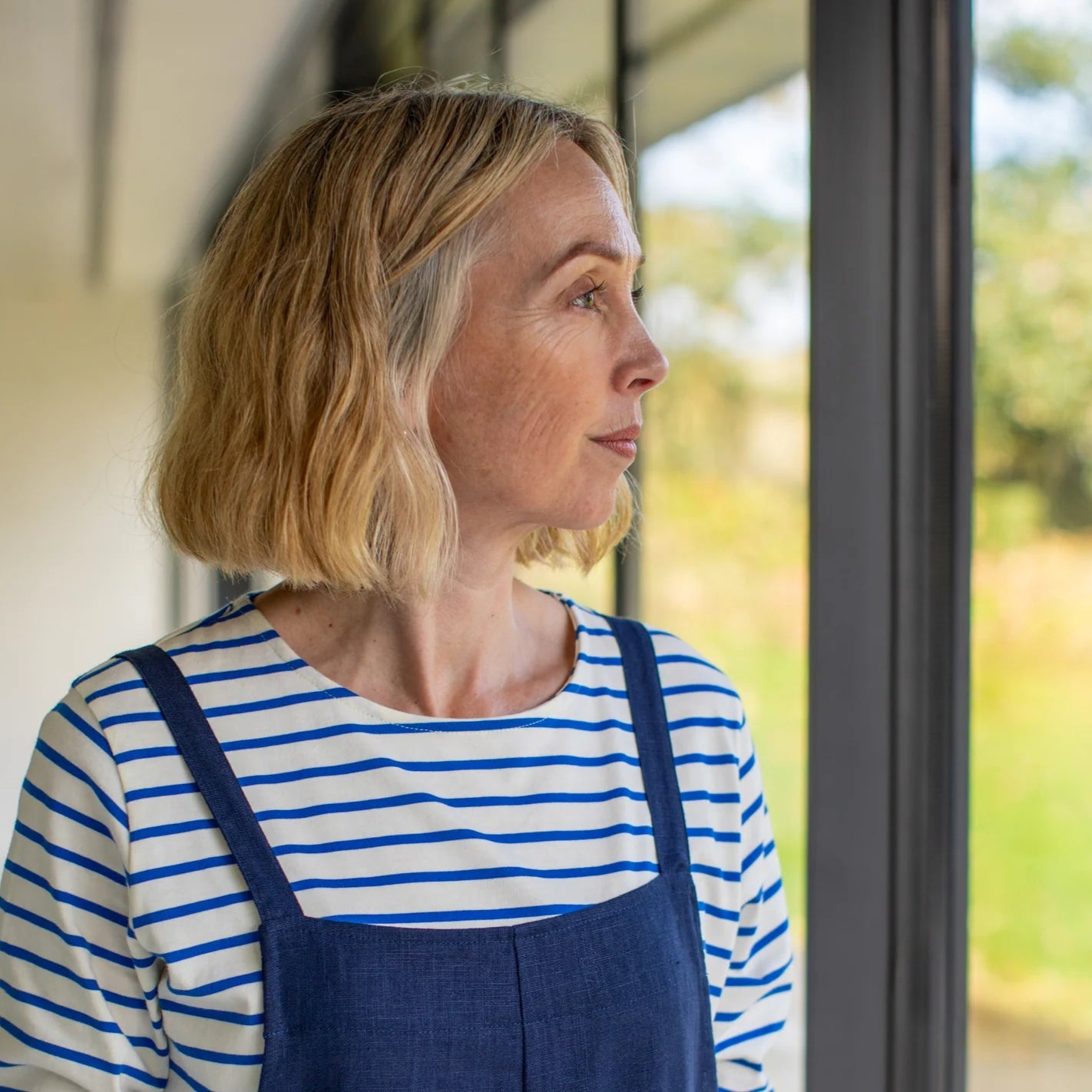 Chalk Bryony Stripe Top - Cobalt Blue - Simply Rye