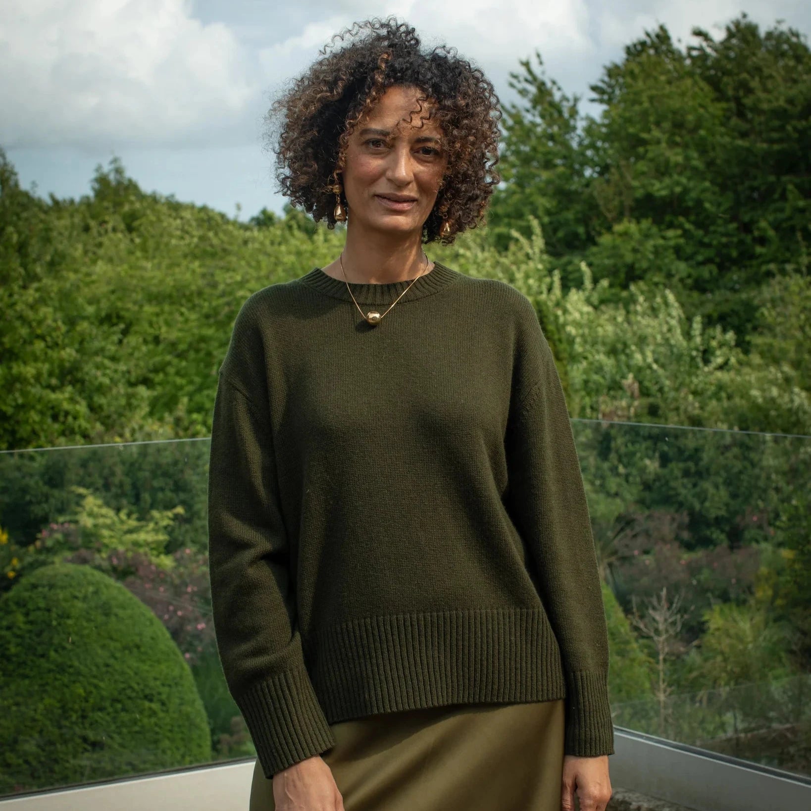 Chalk Devon Jumper - Forest Green - Simply Rye