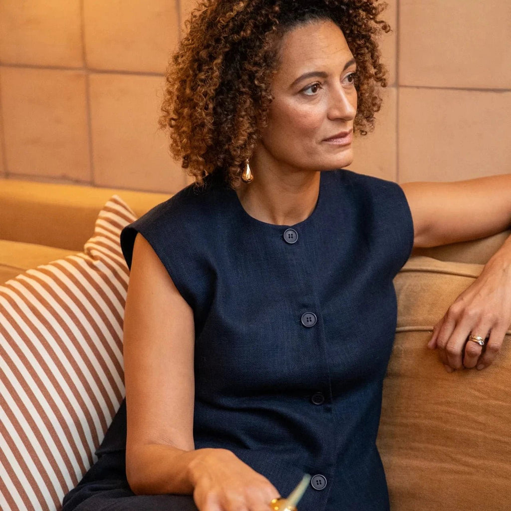 Chalk Ellie Waistcoat - Navy - Simply Rye