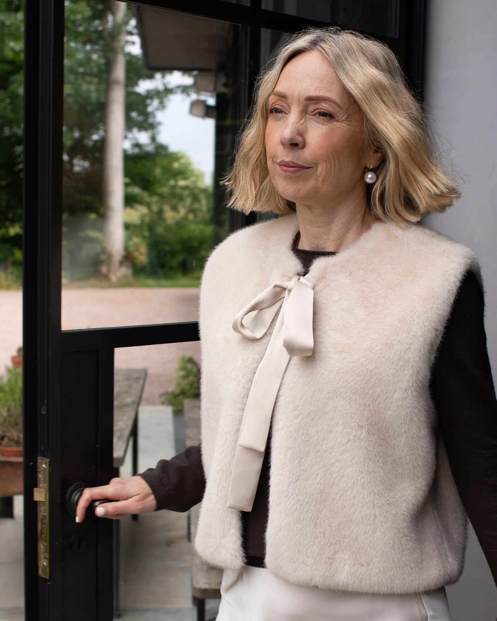 Chalk Felicity Gilet - Bone White - Simply Rye