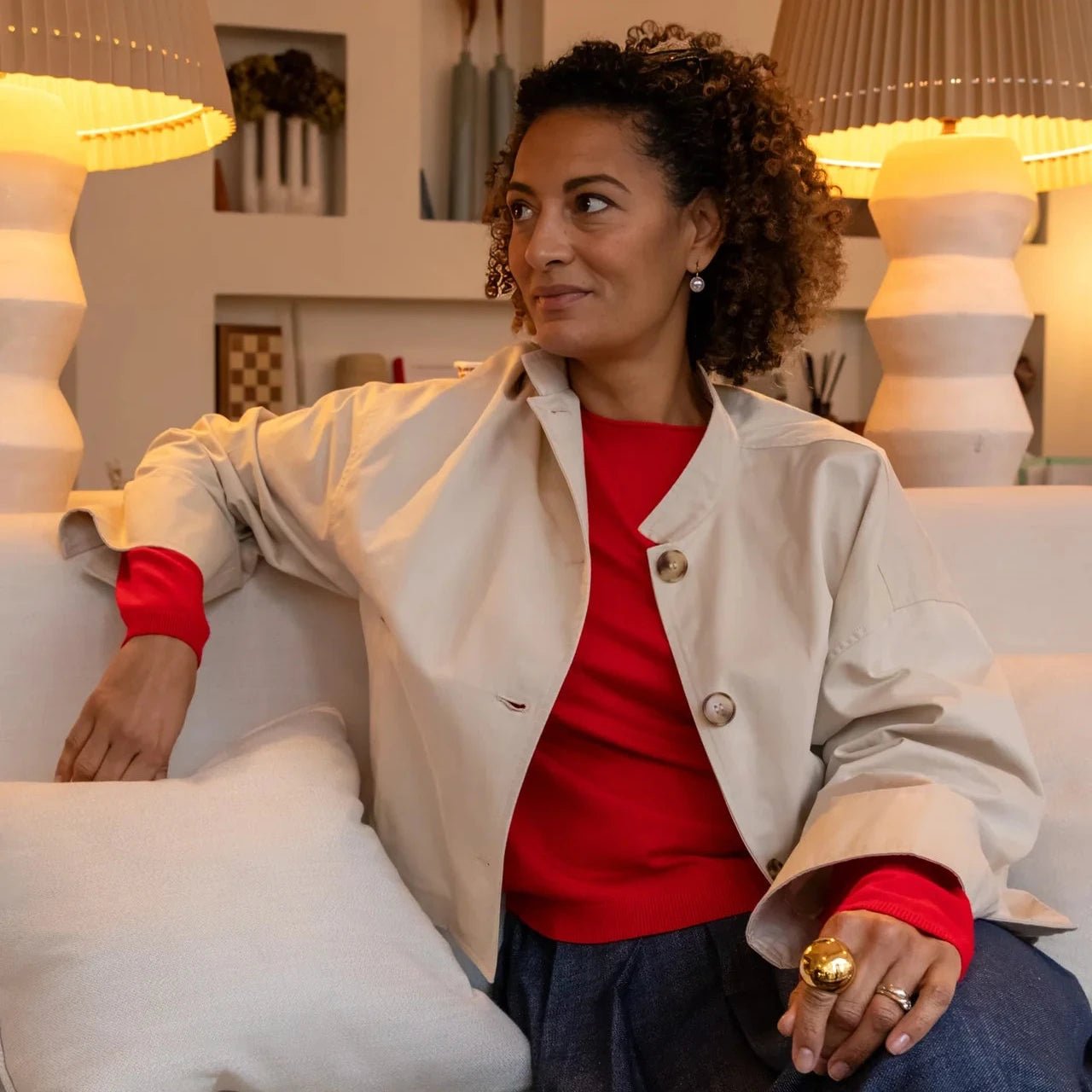 Chalk Jade Jumper - Red - Simply Rye