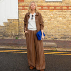 Chalk Jasmine Stripe Trouser - Tobacco - Simply Rye