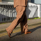 Chalk Jasmine Stripe Trouser - Tobacco - Simply Rye