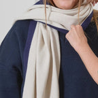 Chalk Joey Scarf - Cream/Navy - Simply Rye