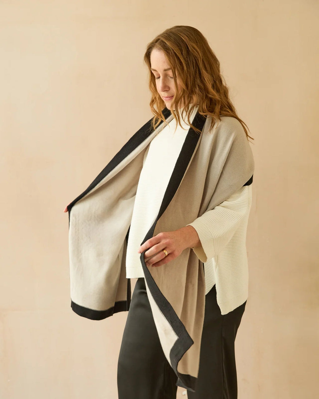 Chalk Joey Scarf - Putty/Black - Simply Rye