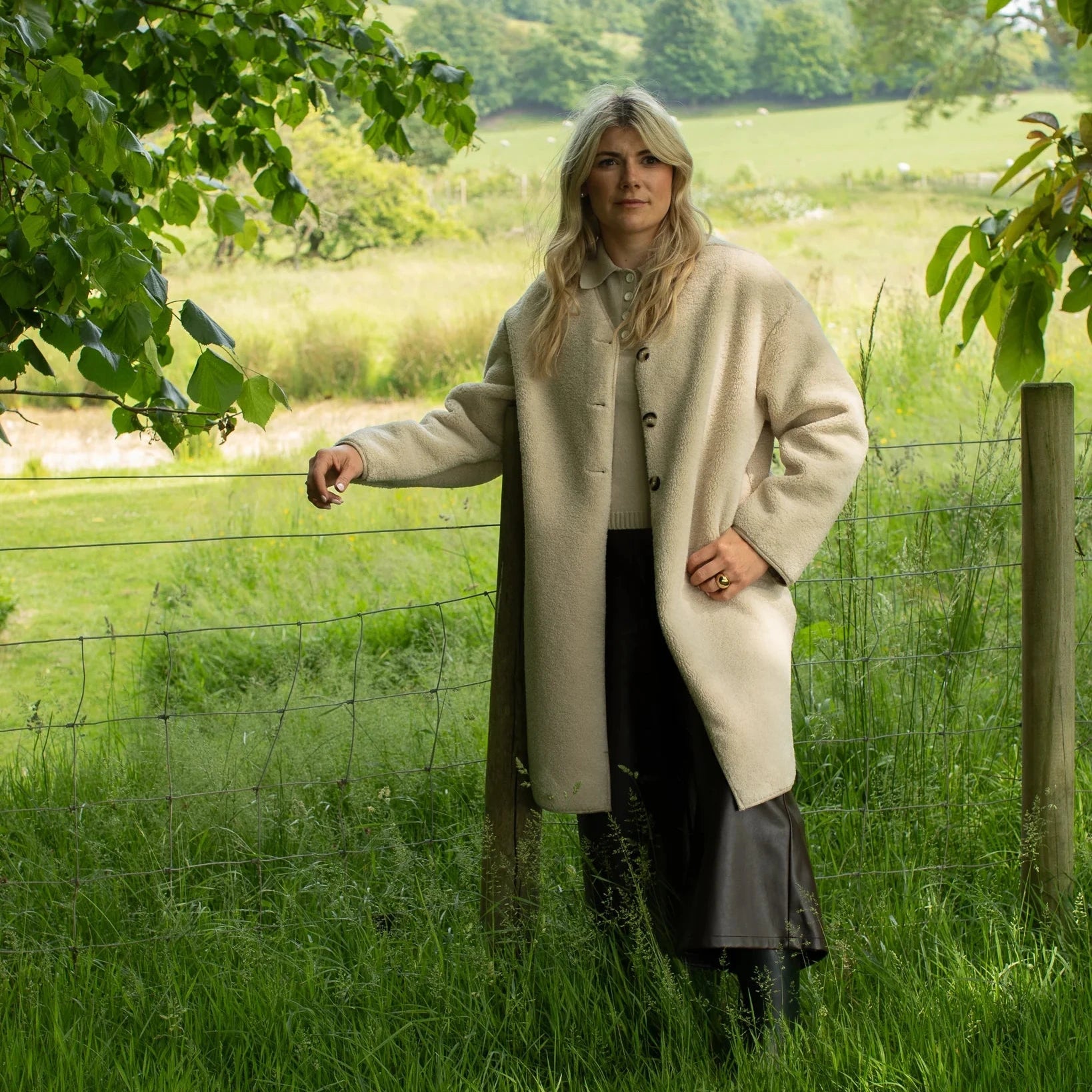 Chalk Maggie Coat - Cream - Simply Rye