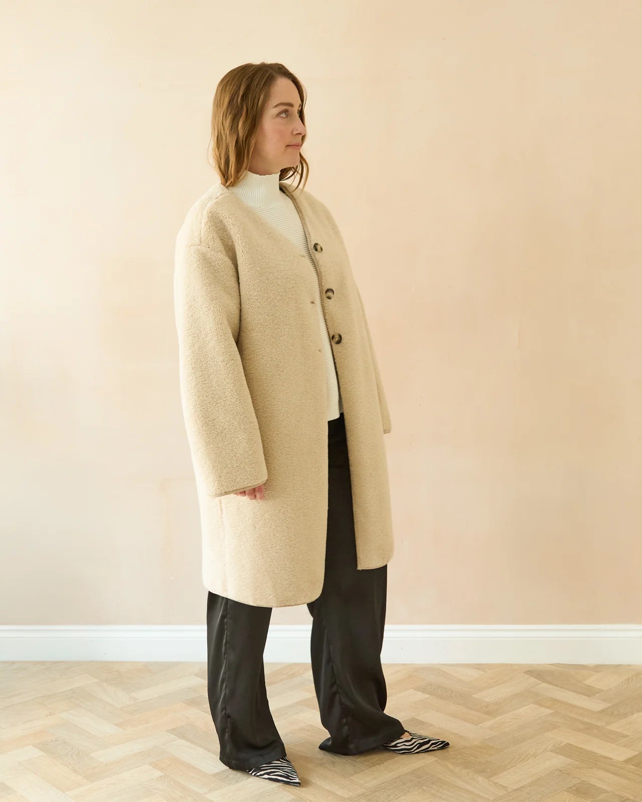 Chalk Maggie Coat - Cream - Simply Rye
