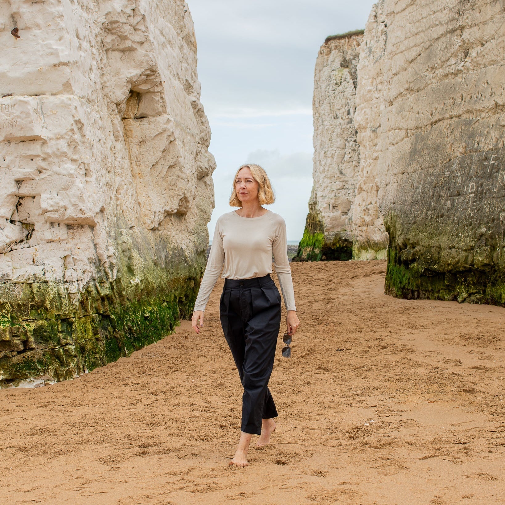 Chalk Monica T-Shirt - Sand - Simply Rye