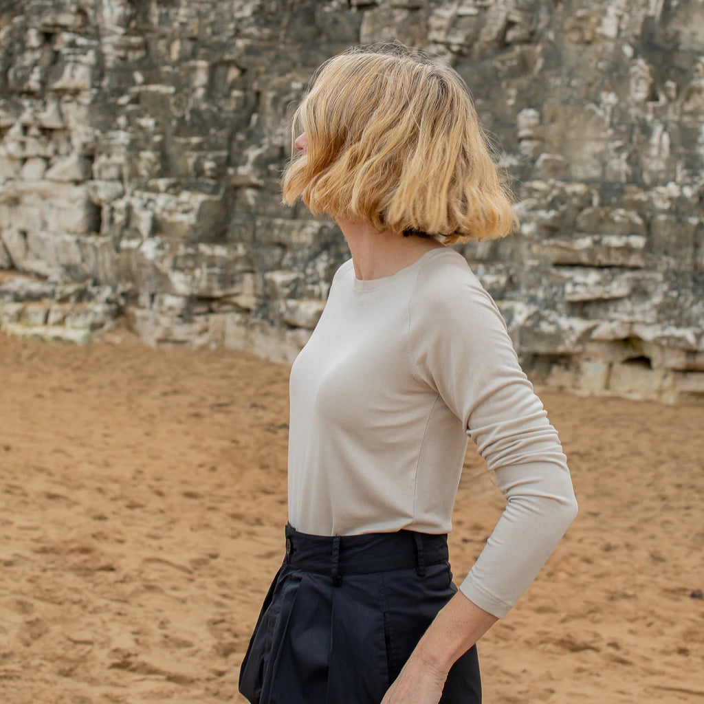 Chalk Monica T-Shirt - Sand - Simply Rye