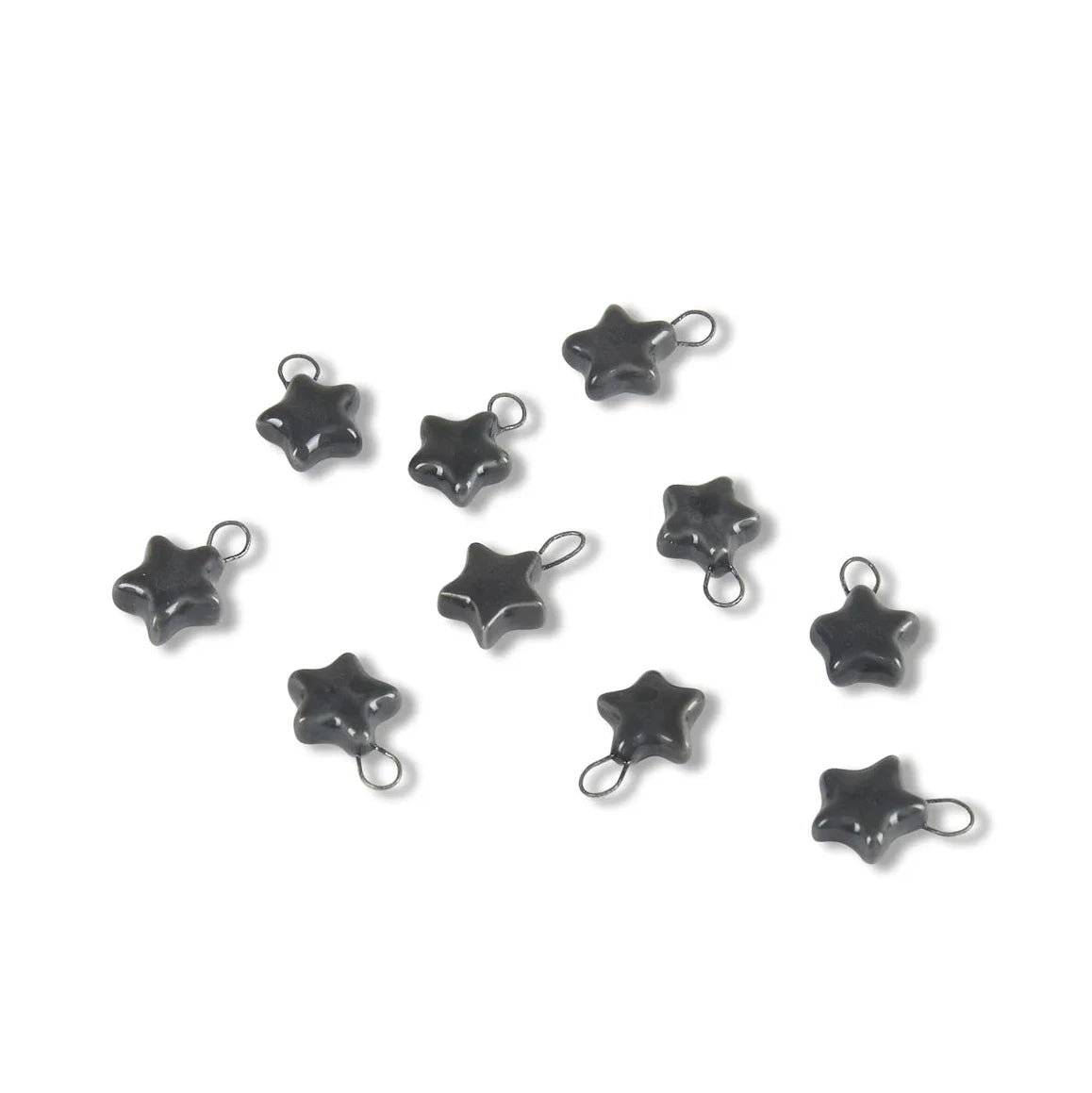 Chalk Tiny Porcelain Star Charms - Pack of 10 - Simply Rye