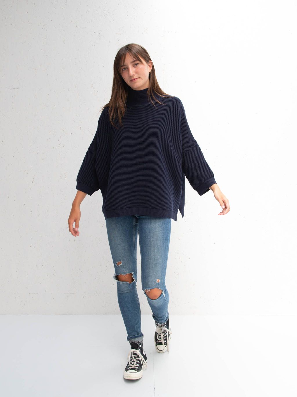 Chalk Vicki Jumper - Navy - Simply Rye