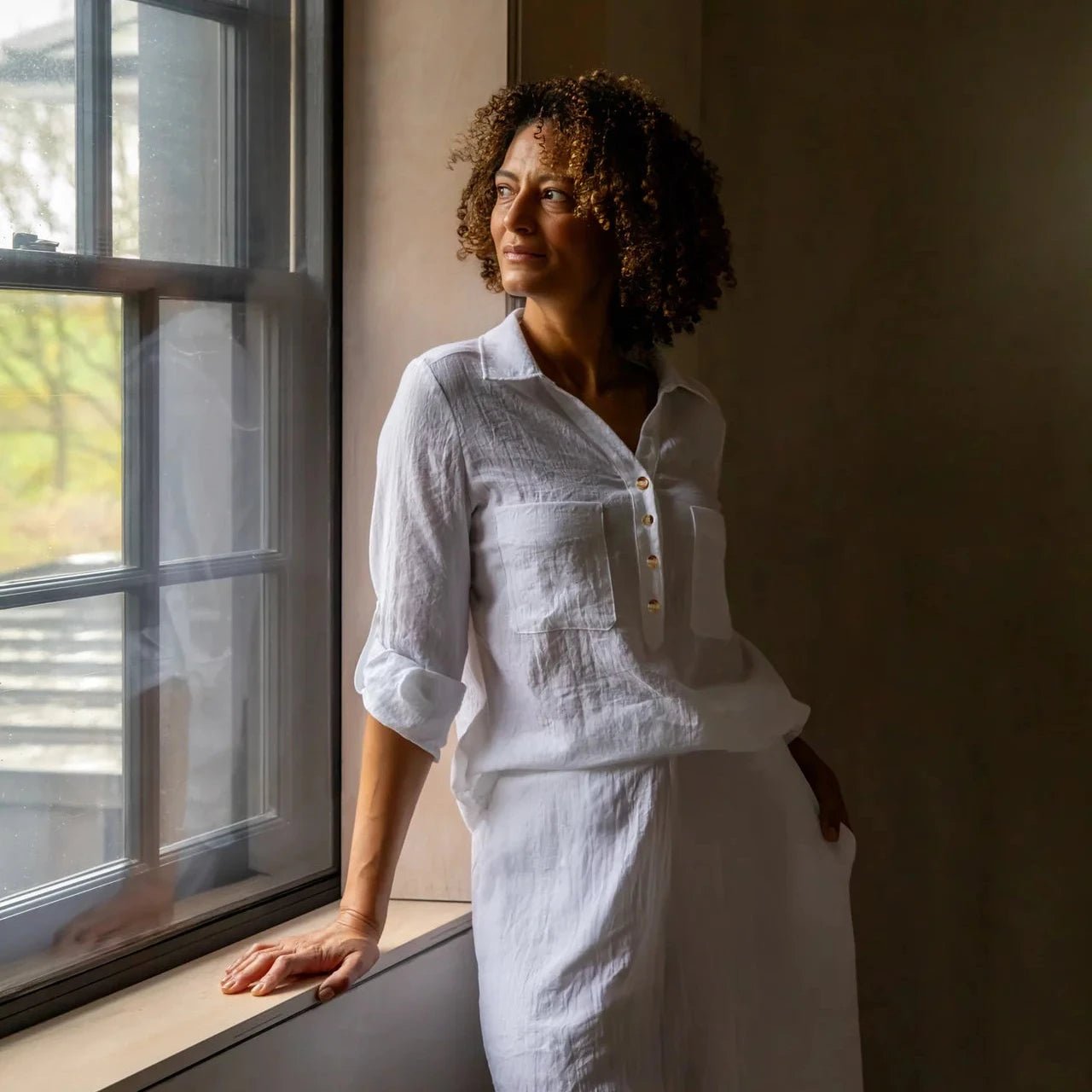 Chalk Zoe Shirt - White - Simply Rye