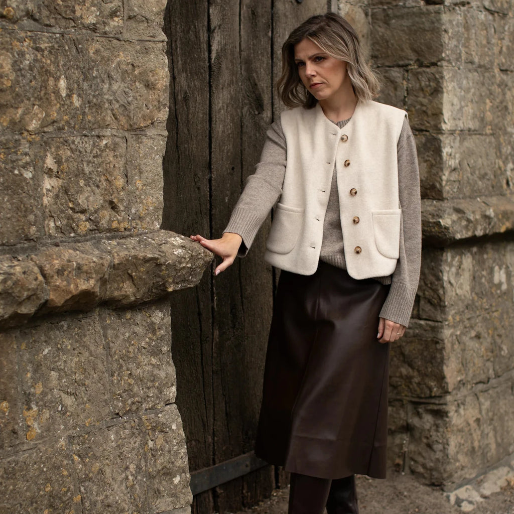Chalk Demi Gilet - Cream