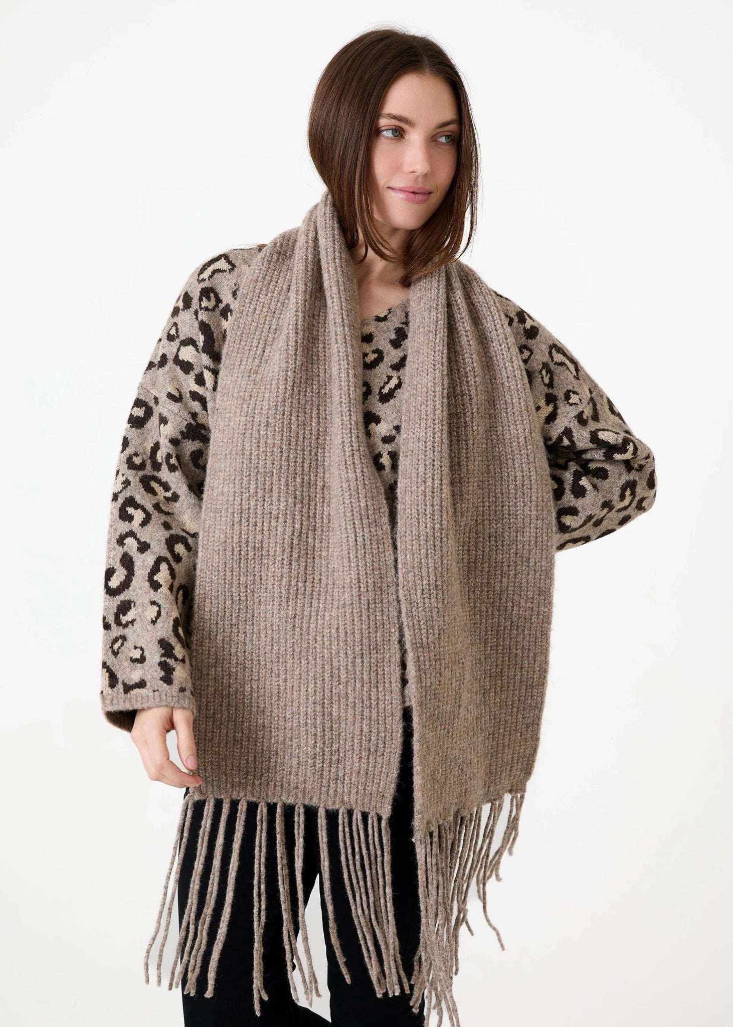 Chunky Tassel Scarf - Mink - Simply Rye