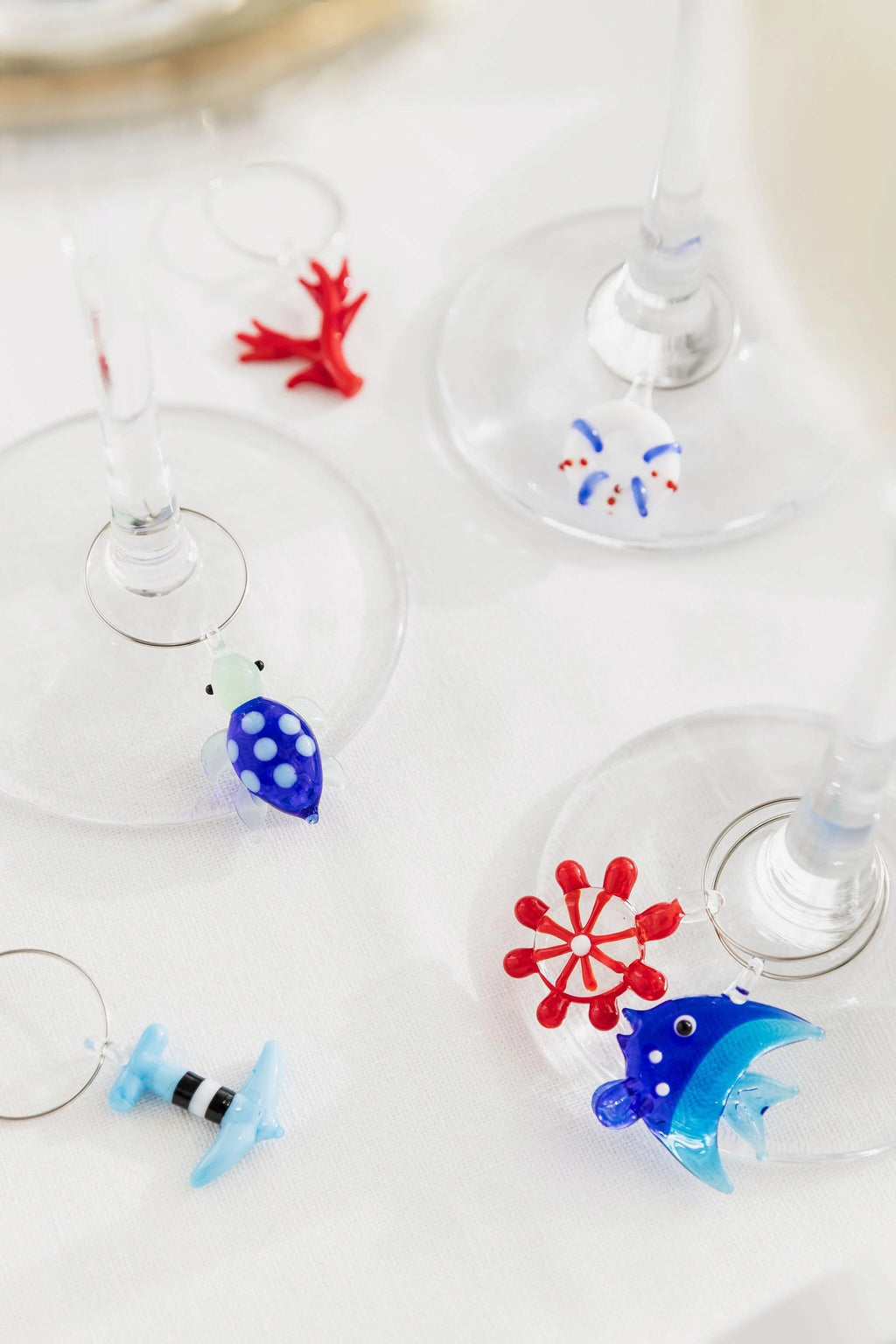 Coastal Wine Glass Charms Set