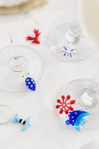 Coastal Wine Glass Charms Set