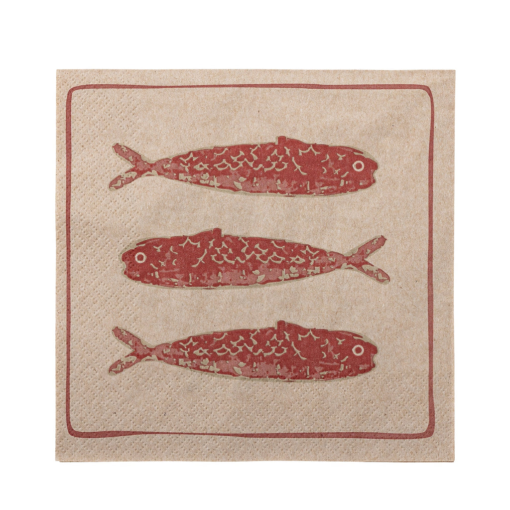 Coastal Napkin - Green Lobster/Red Fish - Simply Rye