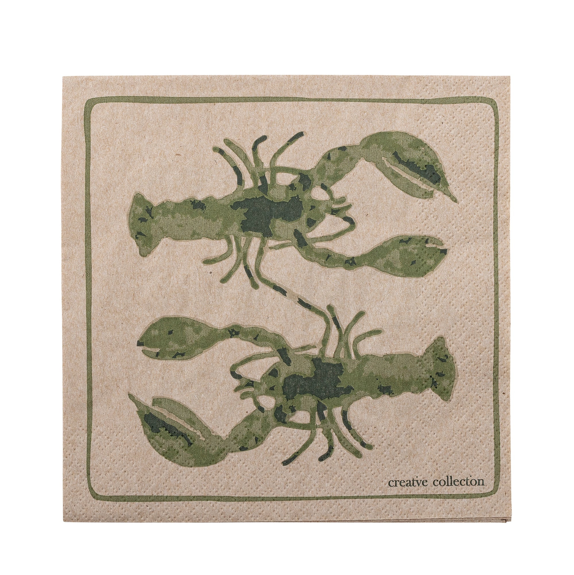 Coastal Napkin - Green Lobster/Red Fish - Simply Rye