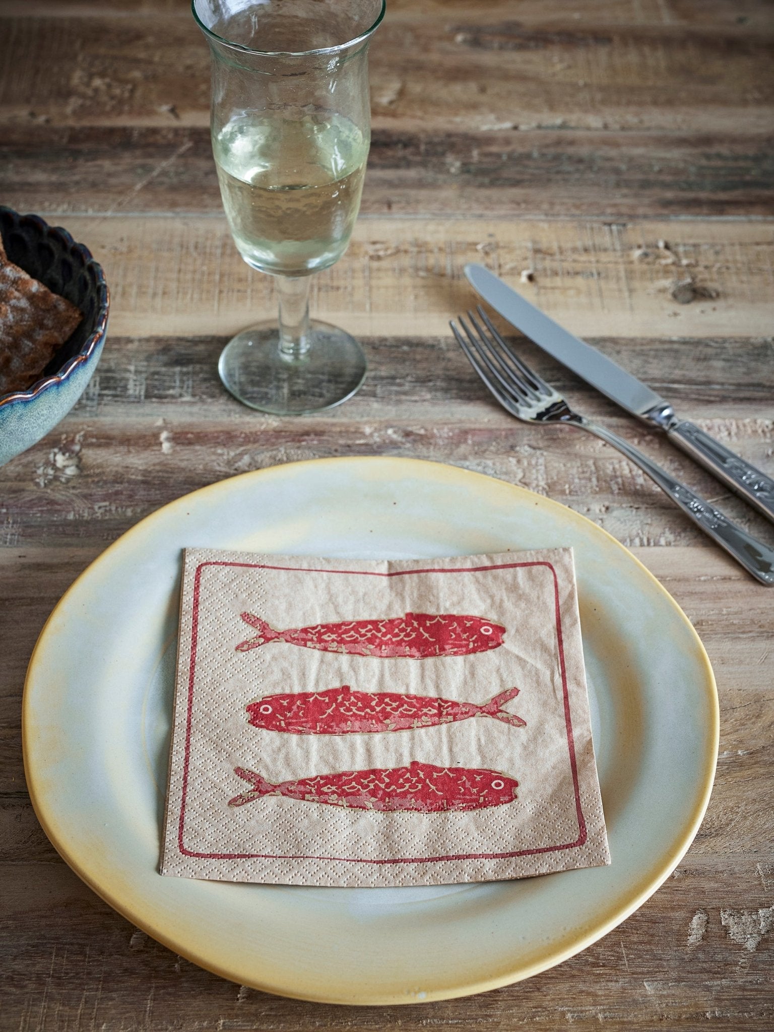 Coastal Napkin - Green Lobster/Red Fish - Simply Rye