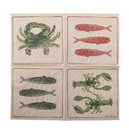 Coastal Napkin - Green Lobster/Red Fish - Simply Rye
