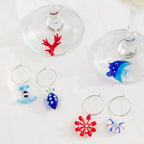 Coastal Wine Glass Charms Set