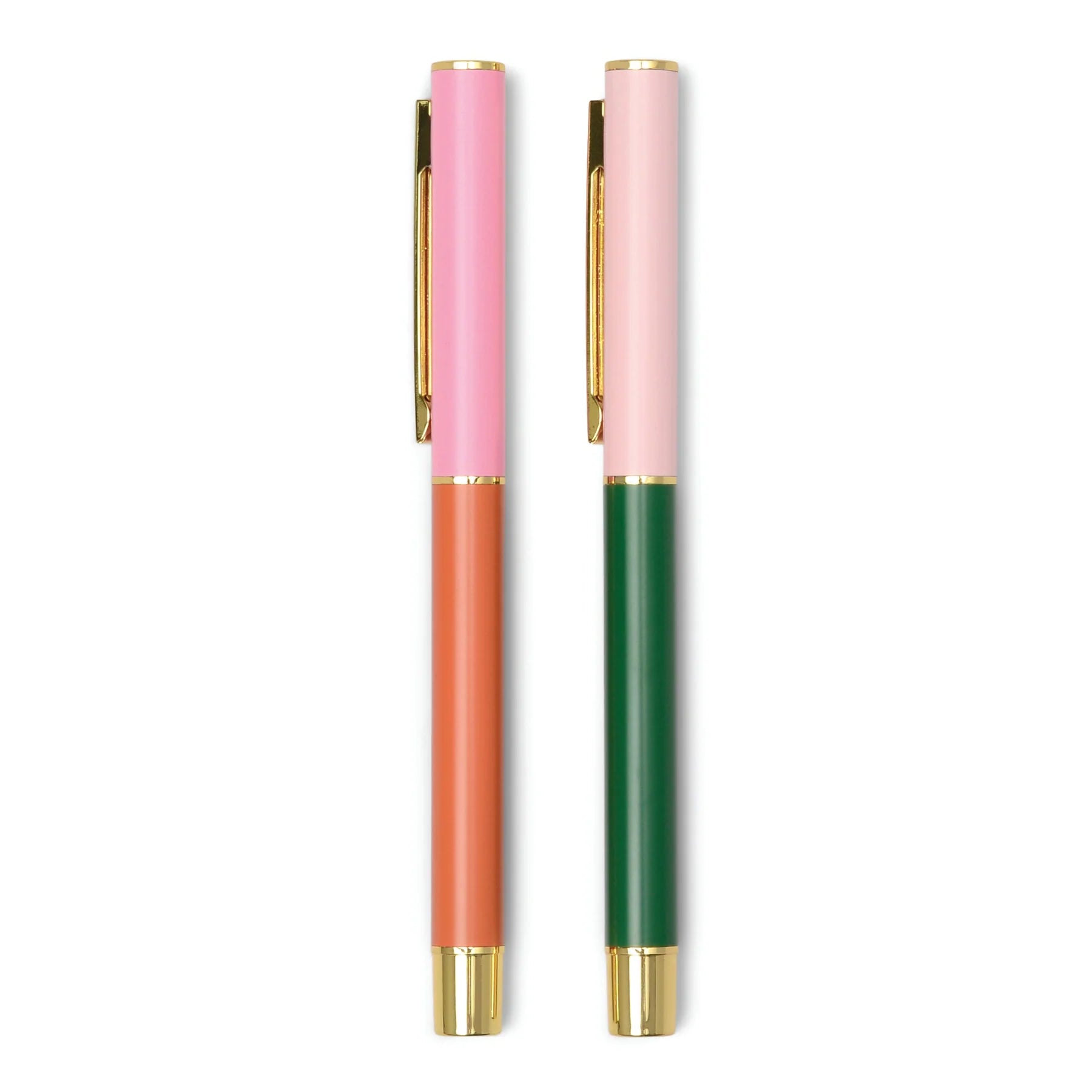 Colour Block Pens (Set of 2) - Orange & Emerald - Simply Rye