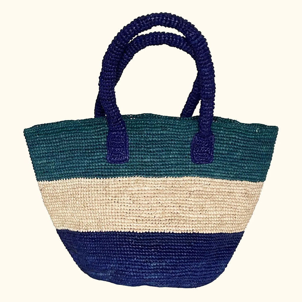 Crochet Bucket Bag - Blues - Simply Rye