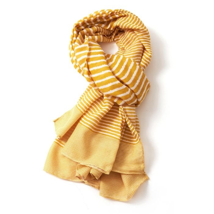 Cross Stripes Lightweight Scarf - Simply Rye