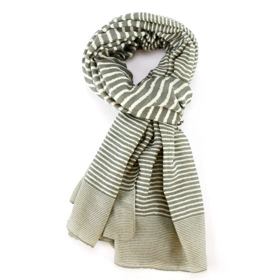 Cross Stripes Lightweight Scarf - Simply Rye