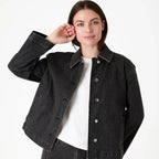 Denim Shacket - Washed Black - Simply Rye