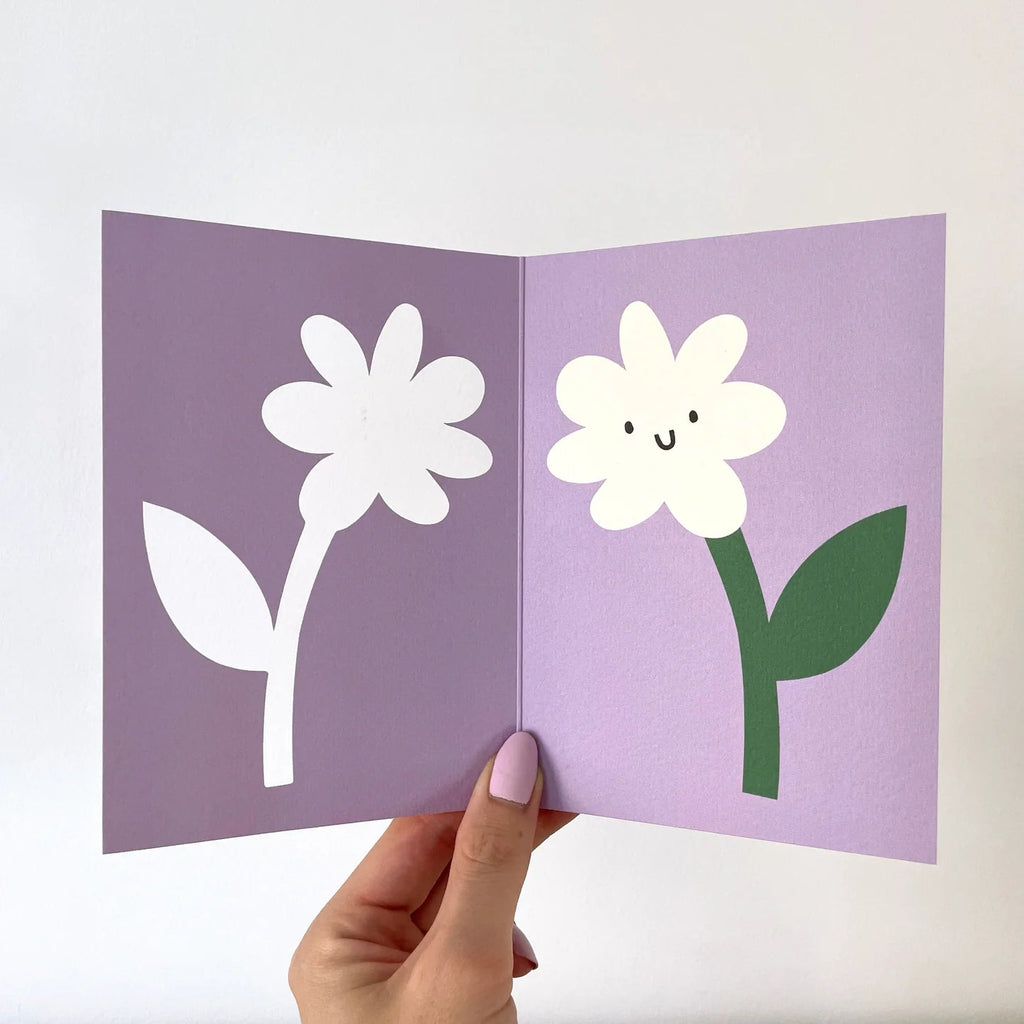 Die Cut Flower Card - Simply Rye