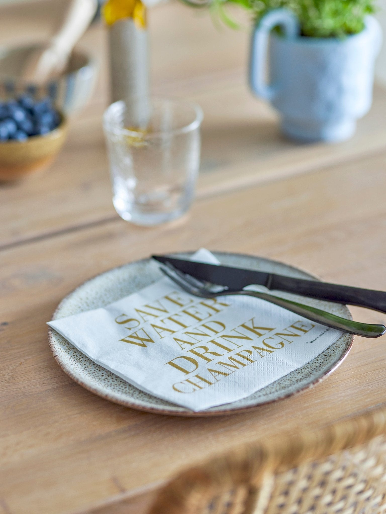 'Drink Champagne' Napkins - Simply Rye