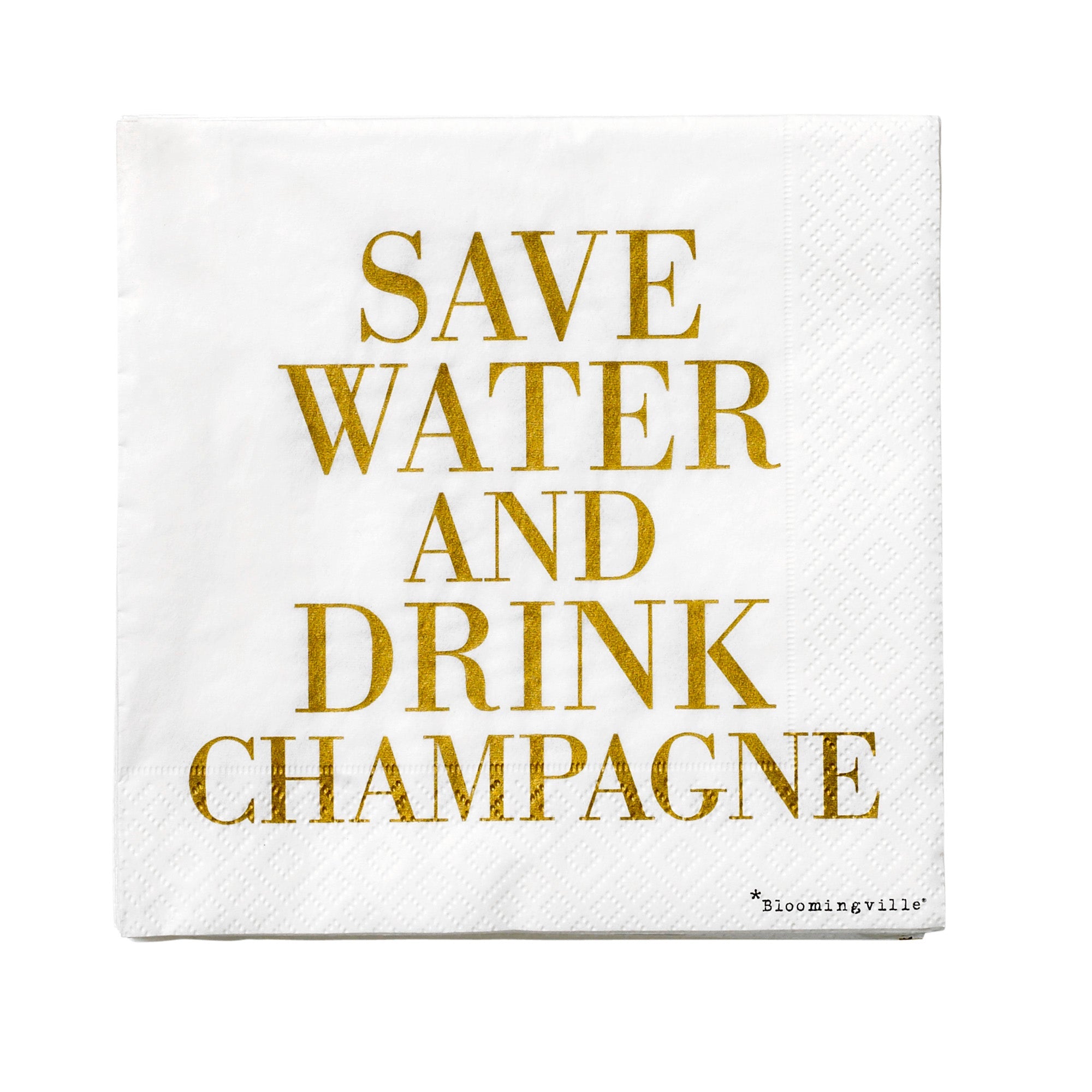 'Drink Champagne' Napkins - Simply Rye