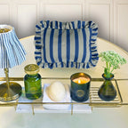 Blue & Green Striped Bath Pillow